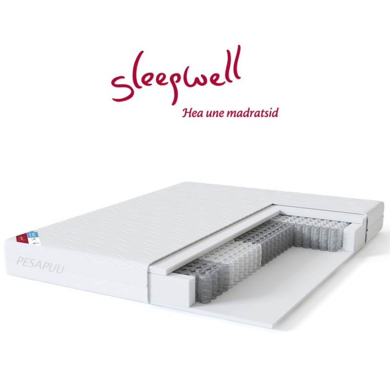 Vedrumadrats BLUE Pocket Plus 160x200 Sleepwell